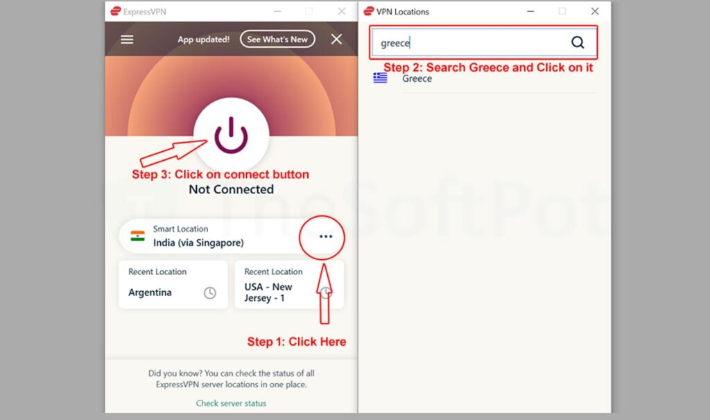 Connect ExpressVPN Greece